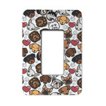 Dog Faces Rocker Style Light Switch Cover - Single Switch