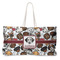 Dog Faces Large Rope Tote Bag - Front View