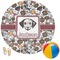 Dog Faces Round Beach Towel (Personalized)