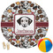 Dog Faces Round Beach Towel (Personalized)