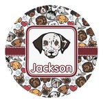 Dog Faces Round Decal (Personalized)