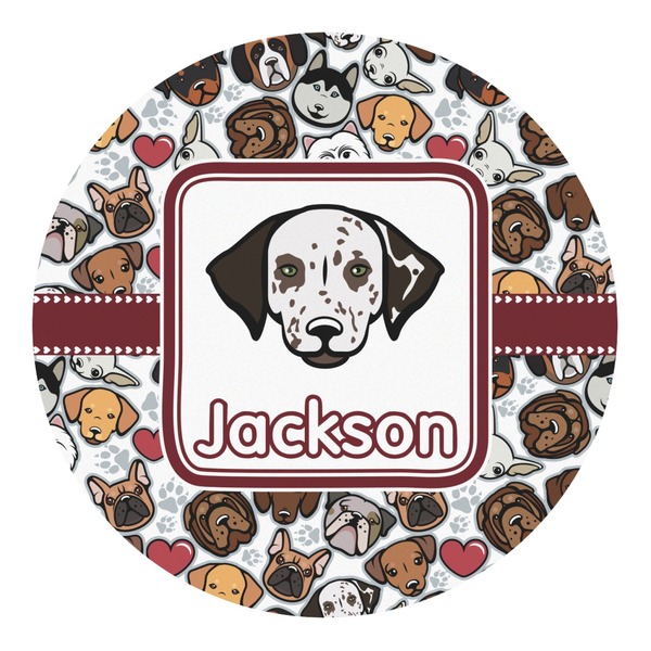 Custom Dog Faces Round Decal - Small (Personalized)