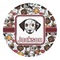 Dog Faces Round Decal
