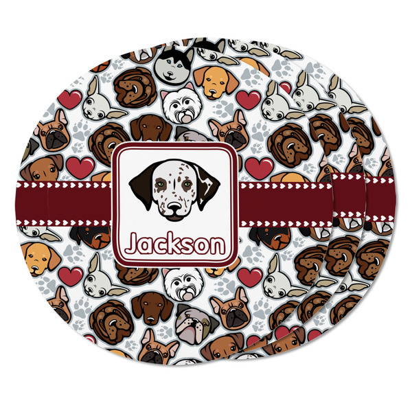 Dog Faces Round Fridge Magnet - THREE