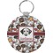 Dog Faces Round Plastic Keychain (Personalized)