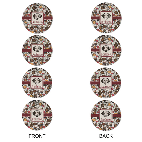 Dog Faces Round Linen Placemats - APPROVAL Set of 4 (double sided)