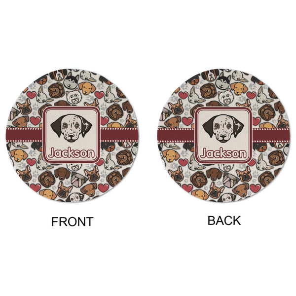 Dog Faces Round Linen Placemats - APPROVAL (double sided)