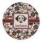 Dog Faces Round Linen Placemats - FRONT (Double Sided)