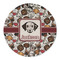 Dog Faces Round Linen Placemats - FRONT (Single Sided)