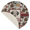 Dog Faces Round Linen Placemats - Front (folded corner single sided)