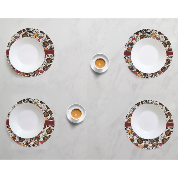 Dog Faces Round Linen Placemats - LIFESTYLE (set of 4)
