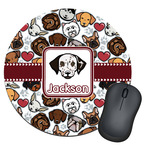 Dog Faces Round Mouse Pad (Personalized)