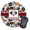 Dog Faces Round Mouse Pad