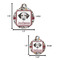 Dog Faces Round Pet ID Tag - Large - Comparison Scale