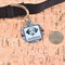 Dog Faces Round Pet ID Tag - Large - In Context