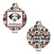 Dog Faces Round Pet Tag - Front & Back