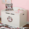 Dog Faces Round Wall Decal on Toy Chest