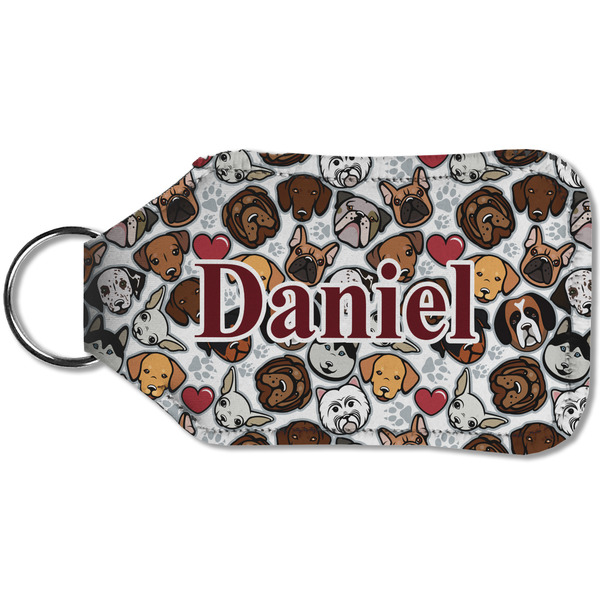 Dog Faces Sanitizer Holder Keychain - Small (Back)