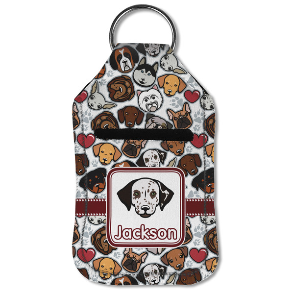 Dog Faces Sanitizer Holder Keychain - Small (Front Flat)