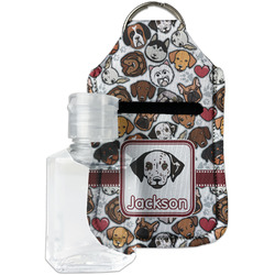 Dog Faces Hand Sanitizer & Keychain Holder - Small (Personalized)