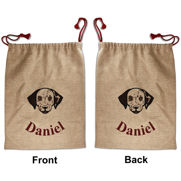 Custom Dog Faces Santa Sack - Front & Back (Personalized)