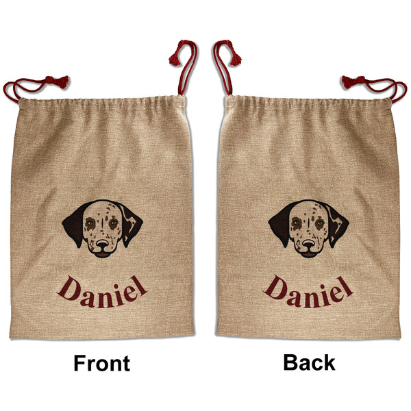 Dog Faces Santa Bag - Front and Back