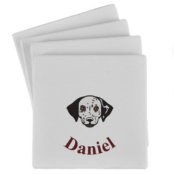 Dog Faces Absorbent Stone Coasters - Set of 4 (Personalized)