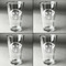 Dog Faces Set of Four Engraved Beer Glasses - Individual View