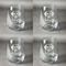 Dog Faces Set of Four Personalized Stemless Wineglasses (Approval)