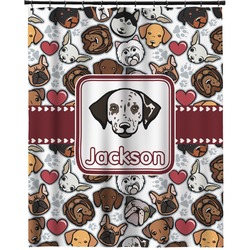 Dog Faces Extra Long Shower Curtain - 70"x84" (Personalized)