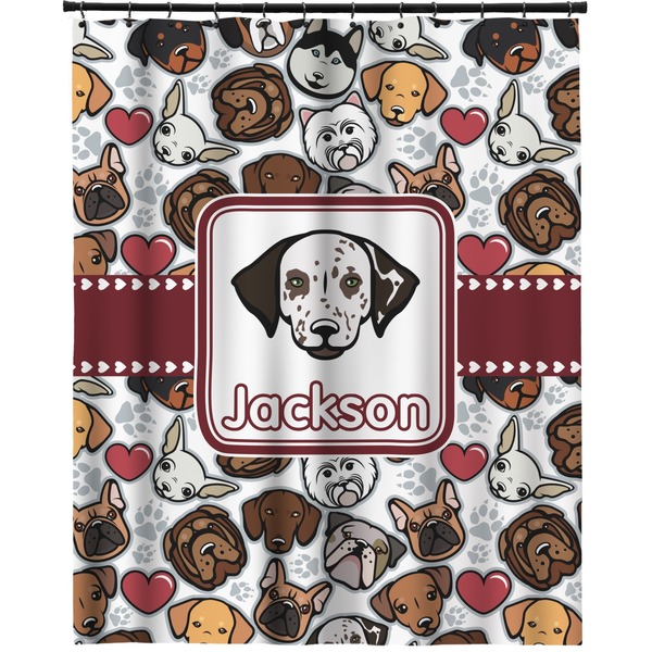Custom Dog Faces Extra Long Shower Curtain - 70"x84" (Personalized)