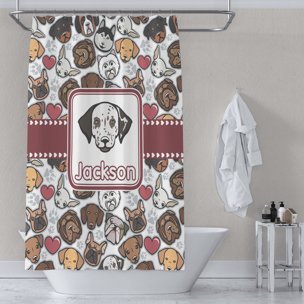 Dog Faces Shower Curtain Lifestyle