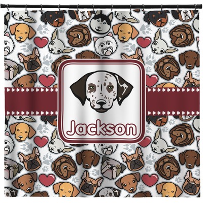 Dog Faces Shower Curtain (Personalized)