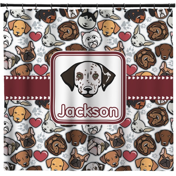 Custom Dog Faces Shower Curtain - 71" x 74" (Personalized)