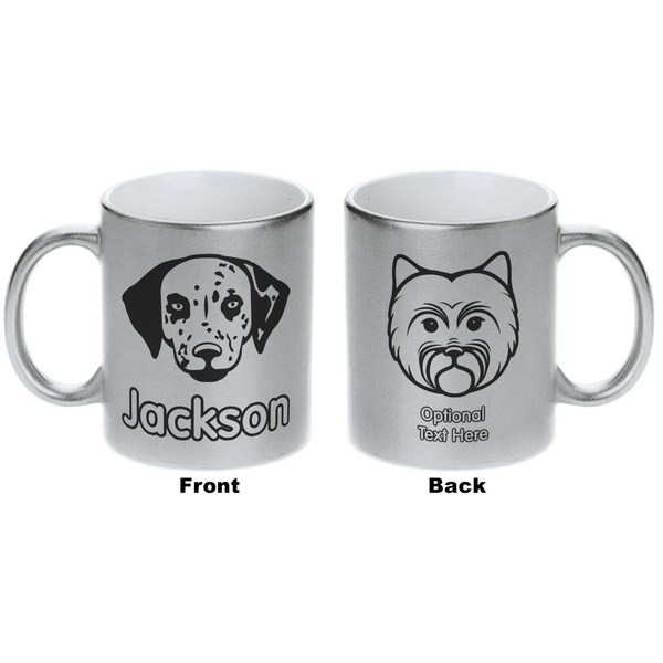 Dog Faces Silver Mug - Approval