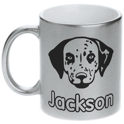 Dog Faces Metallic Silver Mug (Personalized)