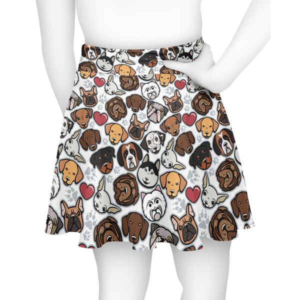 Dog Faces Skater Skirt - Back