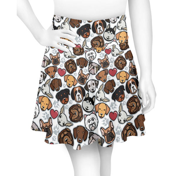 Custom Dog Faces Skater Skirt - Medium