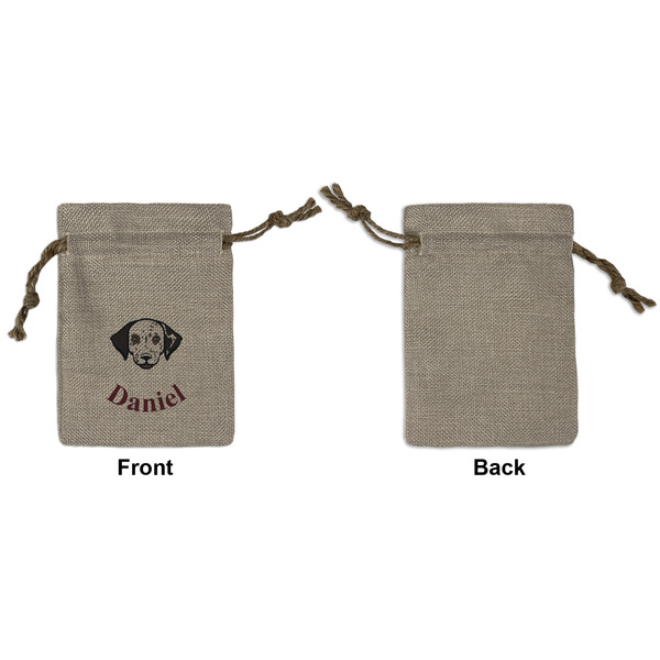 Dog Faces Small Burlap Gift Bag - Front Approval