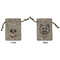 Dog Faces Small Burlap Gift Bag - Front and Back