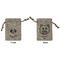 Dog Faces Small Burlap Gift Bag - Front & Back (Personalized)