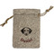 Dog Faces Small Burlap Gift Bag - Front