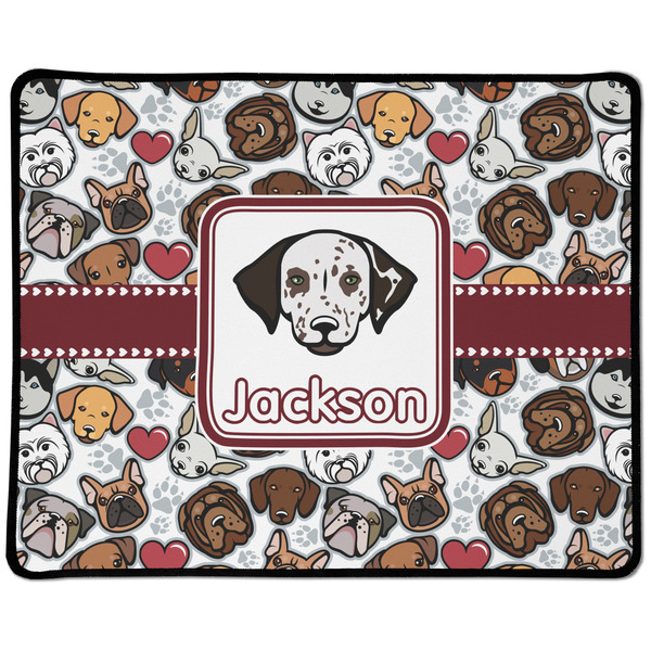 Custom Dog Faces Large Gaming Mouse Pad - 12.5" x 10" (Personalized)