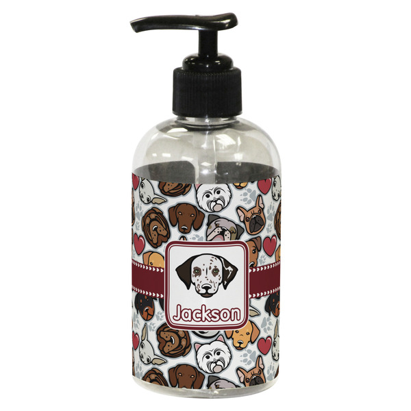 Custom Dog Faces Plastic Soap / Lotion Dispenser (8 oz - Small - Black) (Personalized)