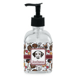 Dog Faces Glass Soap & Lotion Bottle - Single Bottle (Personalized)