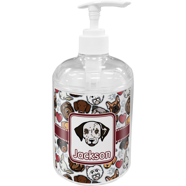Custom Dog Faces Acrylic Soap & Lotion Bottle (Personalized)