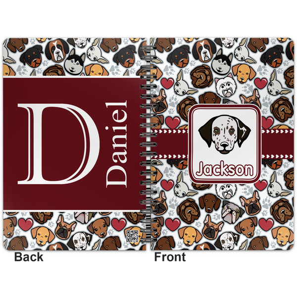 Dog Faces Spiral Journal 7 x 10 - Apvl