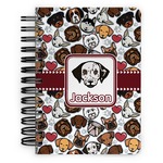 Dog Faces Spiral Notebook - 5x7 w/ Name or Text