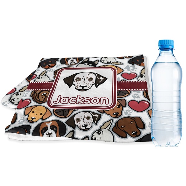 Custom Dog Faces Sports & Fitness Towel (Personalized)