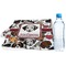 Dog Faces Sports Towel Folded with Water Bottle